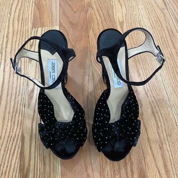 Jimmy Choo Heloise Velvet Heels - Picture 4 of 8